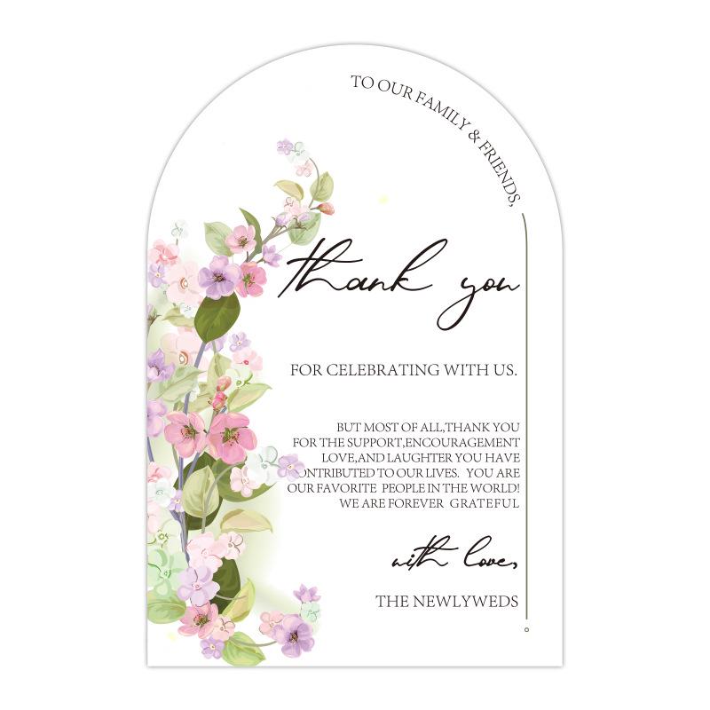 Watercolor Wedding Event Seating Cards & Thank You Cards - Floral Table Decorations