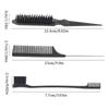 3Pcs Slick Back Hair Brush Set Bristle Hair Brush Brush Teasing Comb For Women Baby Kids