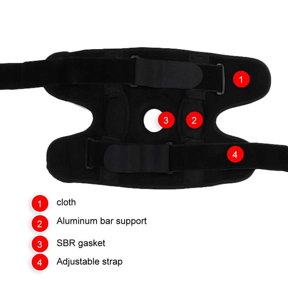 Sports Knee Protector Anti-Slip Adjustable Breathable Climbing Fitness Knee Support Brace