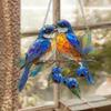 Stained Acrylic Wall Art 2D Colorful Bird Design Window Hanging Ornament Home Office Store Decoration Compacts Size