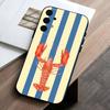 L-Lobster On S-Stripes Ocean  Phone Case For Samsung Galaxy A73,A72,A71,A70,A53,A52,A51,Soft Silicone Black Cover