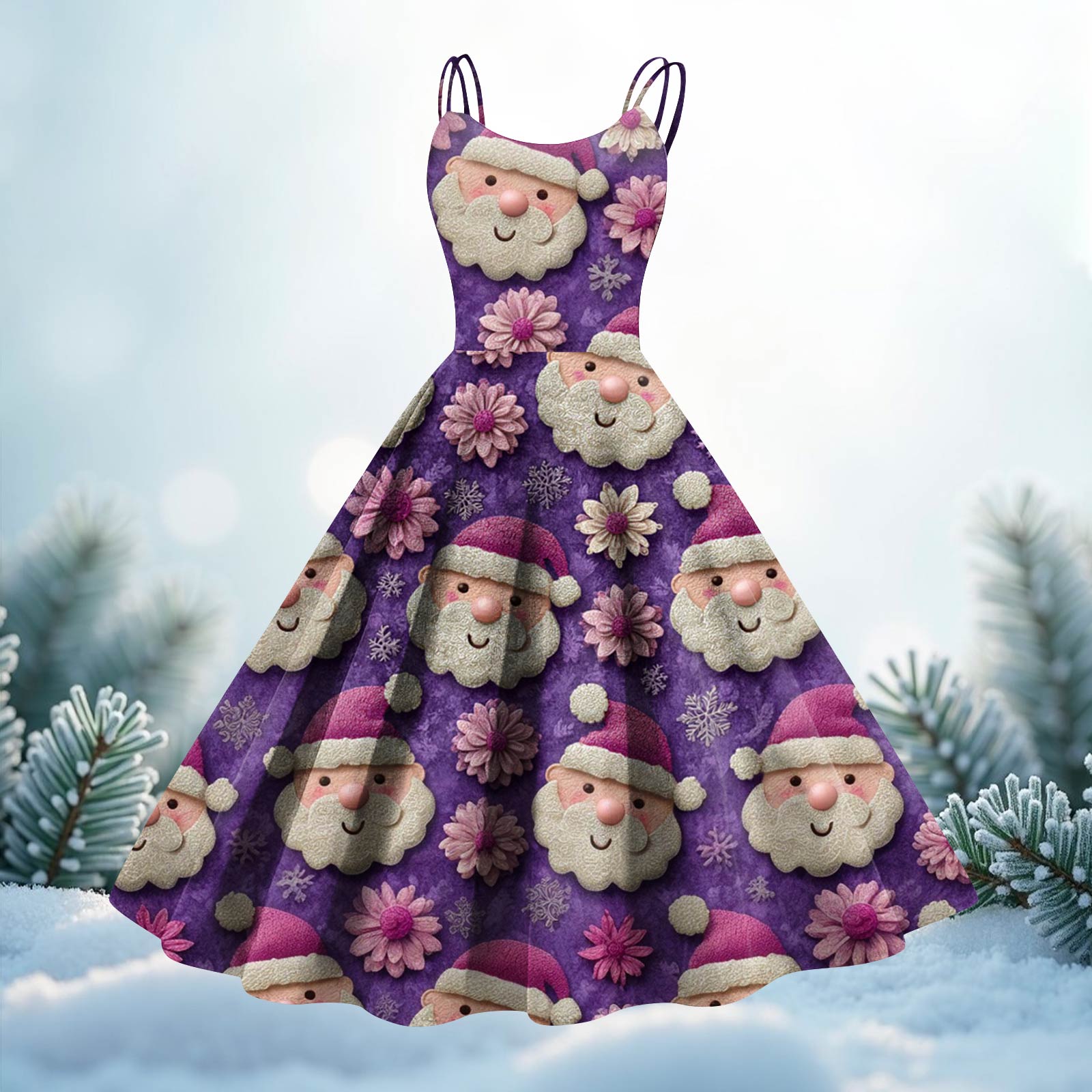 

Женское модное сексуальное коктейльное платье без бретелек с рождественским принтом в стиле панк, винтажное платье. L фиолетовый