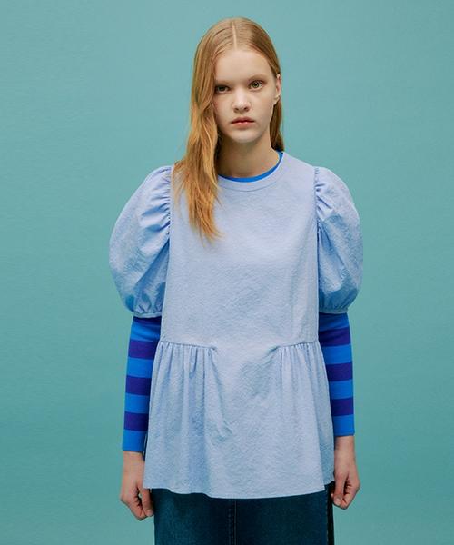 Dear K Benitini Ribbon Shirring Blouse Swbloe0200 Light Blue/F