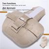 2 Pcs Beige Suede Fabric Car Seat Cushion Support Headrest Neck Rest Pillows Set