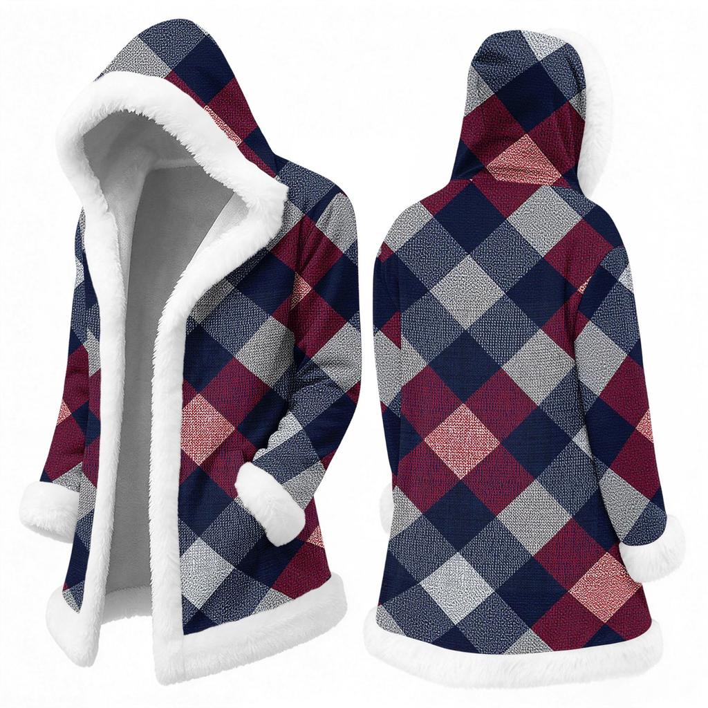 Men's Casual Plaid Print Jacket Fall Winter Outerwear for Everyday Wear