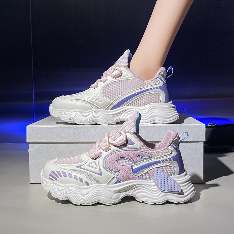 Parent-child shoes dad shoes mother and daughter sneakers Korean version fashionable versatile platform youth 28-40 girls sneakers