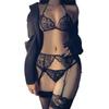 Dámské bikiny thong s šněrováním, T-back a otevřeným rozkrokem