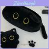 Cute Black Cat Plush Pencil Case With Large Capacity For Students And Office Use