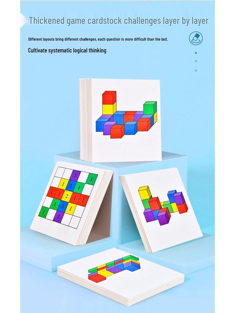Toddler Educational Spatial Sense Rubik's Cube Battle Game - Two-Player Building Blocks for Parent-Child Interaction and Concentration Development.