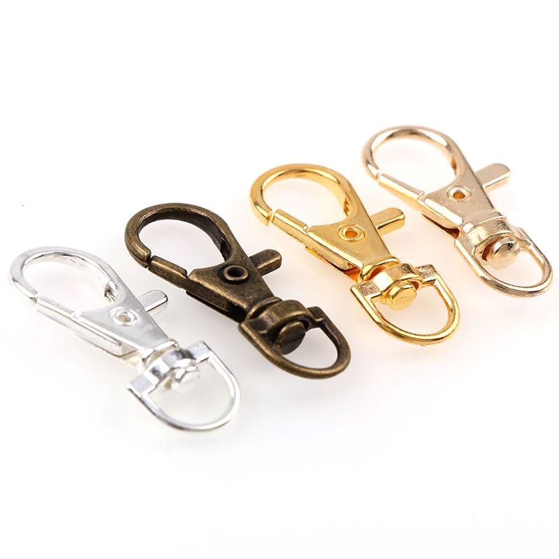 3/10 pcs Swivel Lobster Clasp Hooks Keychain Split Key Ring Connector for Bag Belt Dog Chains DIY Jewelry Making Findings