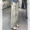 Fashion Loose and Versatile Casual Straight-leg Pants Women's 1116 Summer Thin High-waisted Thin Narrow Wide-leg Pants