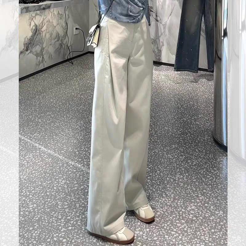 Fashion Loose and Versatile Casual Straight-leg Pants Women's 1116 Summer Thin High-waisted Thin Narrow Wide-leg Pants
