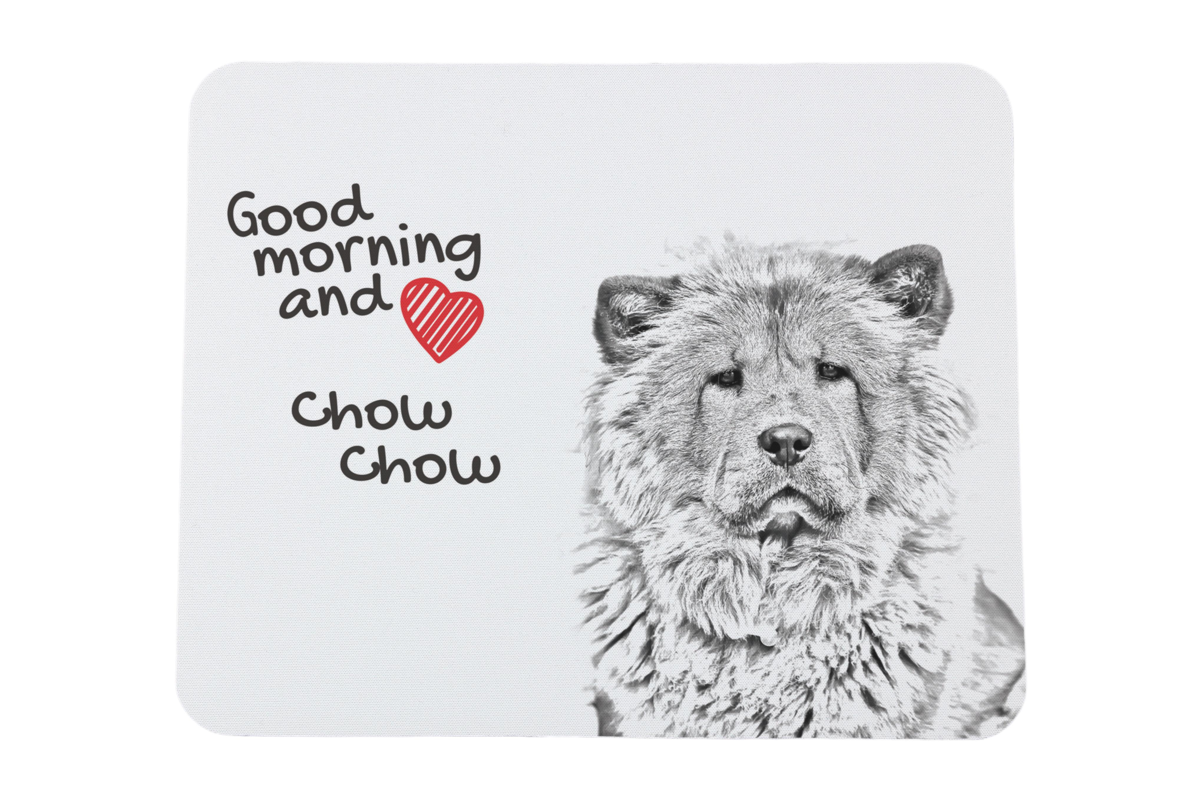 

Chow Chow - mouse pad with print, personalized dog-themed mouse pad, unique gadget for an office worker by Art-Dog brand білий
