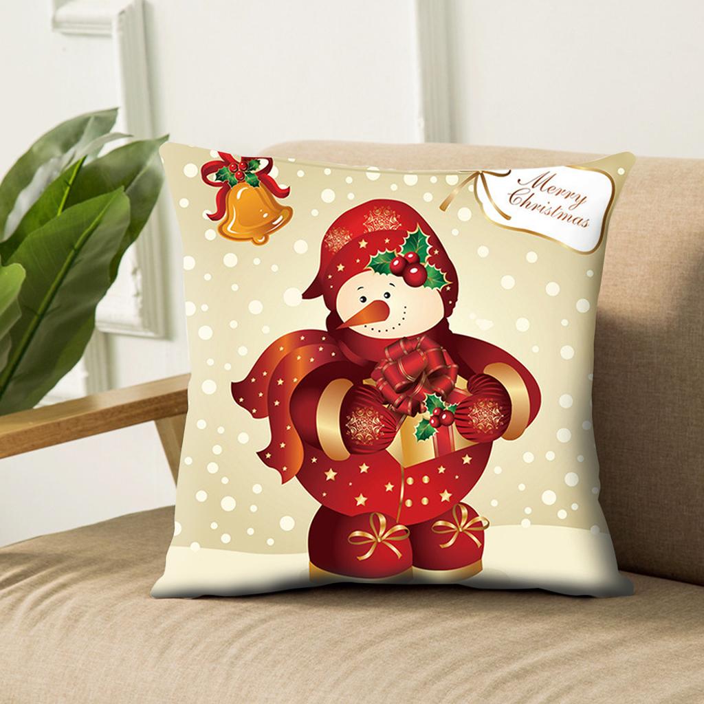 Christmas Cushion Cover Merry Christmas Decorations for Home 2025 Christmas Ornaments Navidad Noel Xmas Gifts New Year 2025
