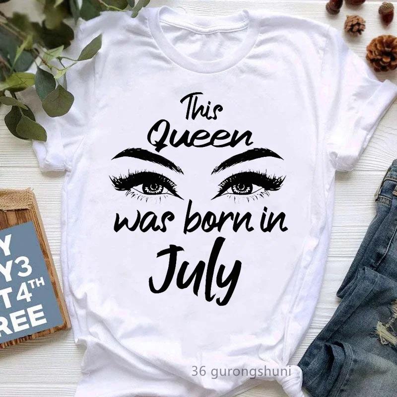Graphic Print TShirt Femme Happy Birthday T Shirt Tshirt WomenS Clothing This Queen Was Bron SeptemberMarch Aesthetic Clothes