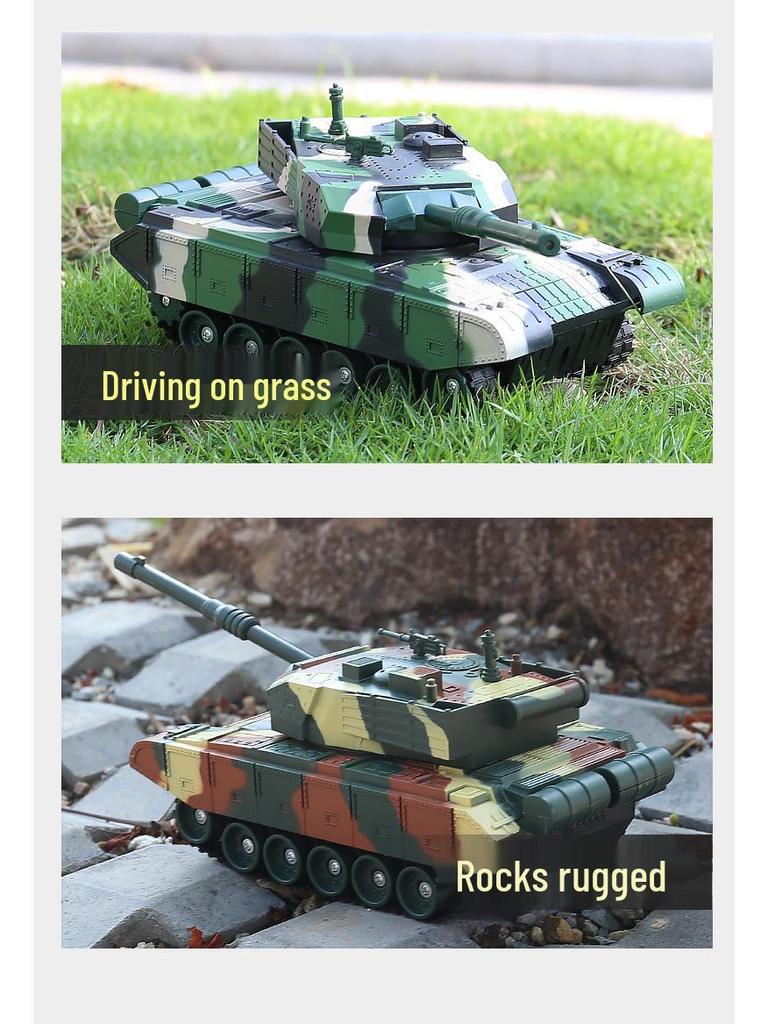 Rechargeable Off-Road RC Armored Tank Toy for Kids