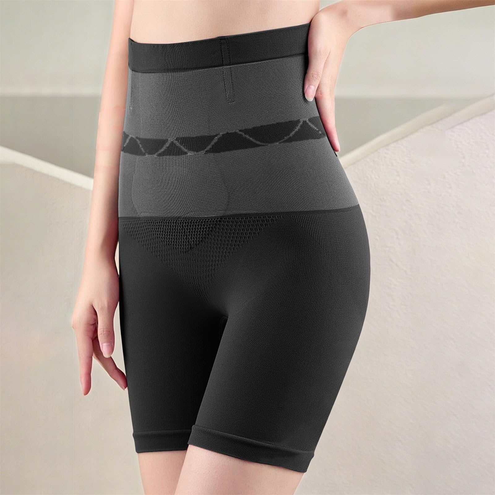 High Waist Shaping Shorts for Women Seamless Body Shaper Tummy Control Waist Trainer Slimming Underwear L чёрный