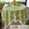 Table Cloth Round Polyester Tablecloth Pastoral Floral Washable Table Cover for Farmhouse Picnic Tabletop Decor Decoración Hogar