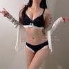 Sexy Coquette Lace Wireless Push Up Lingerie Set, Shaping No-Gap Adjustable Bra Set for Small Bust Teen Women