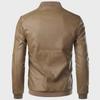 Men's Slim Fit PU Leather Jacket - European Size, Baseball Collar, Autumn/Winter Collection