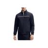 Fila Solid Color Stand Collar Casual Knitted Long Sleeve Jacket Men Jackets Dark-Blue F11M411503F-NV