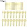 48pcs/Set Plastic Cutlery Spoons Forks Knife Flatware Reusable Tableware Disposable Plastic Tableware Knife, Fork And Spoon