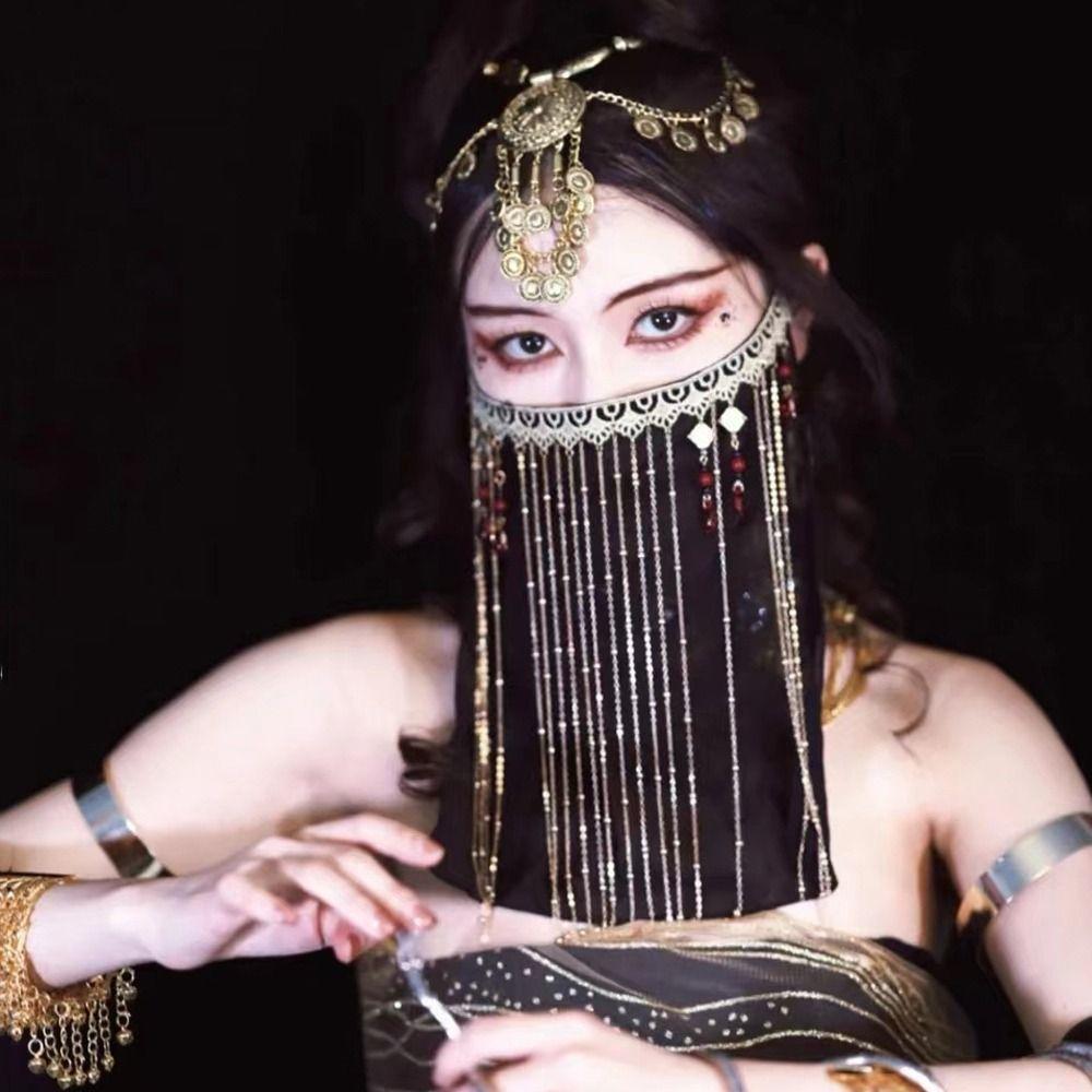 Mesh Hanfu Face Veil Ancient Headwear Face Covering Gauze Chinese Hanfu Accessories