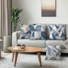 Blue Geometric Stitching Cushion Covers Pillowcase Home Decor Bedroom Sofa Cushion Cover Living Room Car Home Decor