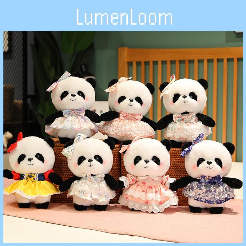 Cute Sweet Lolita Dress Panda Plush Toys Cartoon Girls Birthday Dolls Gifts