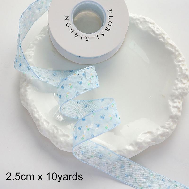 

2/5/10yards Blue Ocean Theme New Ribbons Craft Accessories Hair Bows DIY Clothing Sewing Supplies Bouquet Decor Ribbon 2.5cm*10yards