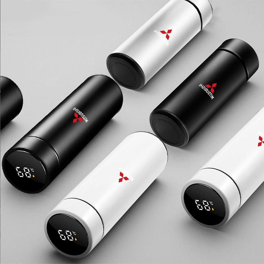 Car Emblem Smart Thermos Temperature Indicator For Mitsubishi 9 Ralliart EX ASX L200 Colt Outlander Pajero Lancer Eclipse Cross