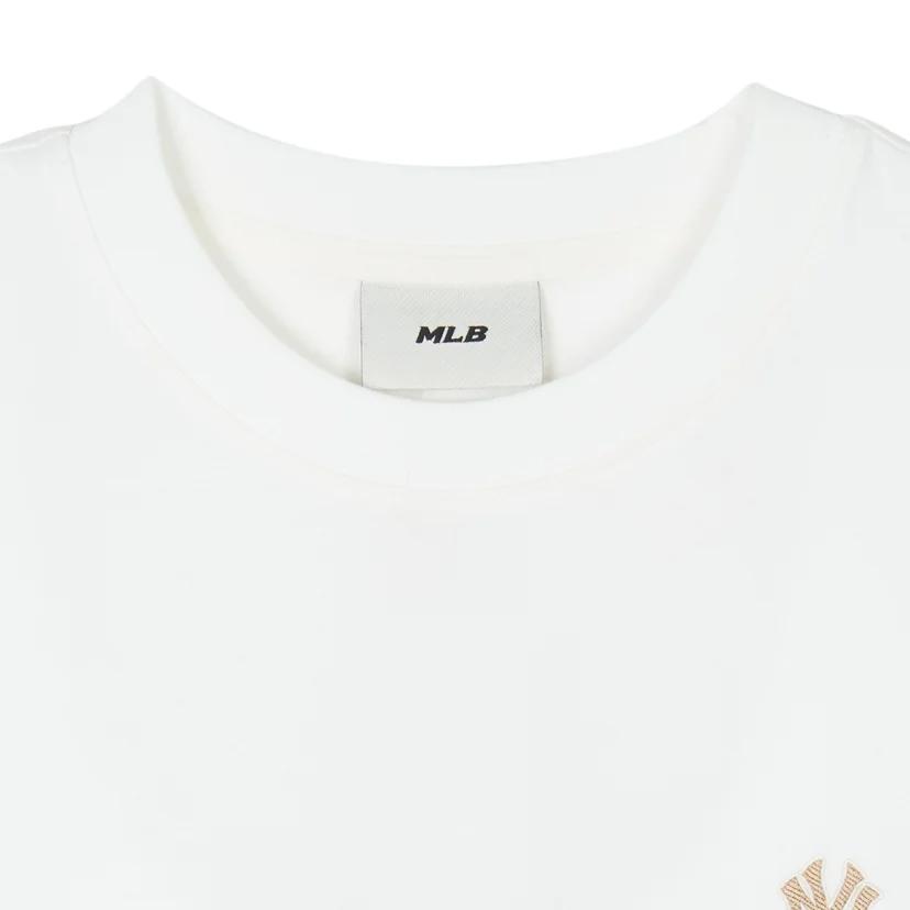 New MLB Short-Sleeved Dresses Women's Ivory White 3FOPB0243-50IVS