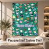 Tapestry Custom Name Text, Wall Hanging Tapestry Home Room DecorAnimal Crossing