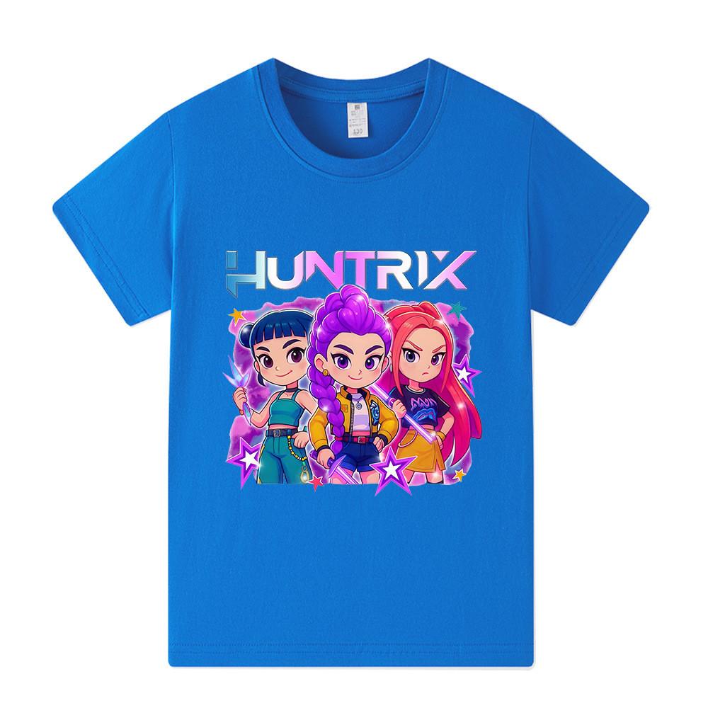 A1200 Kids Boys Girls Kpop Rumi Zoey Mira Print Short Sleeves T-shirt
