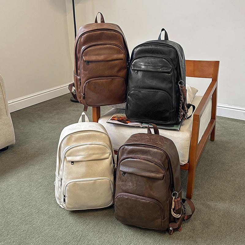Student PU Schoolbag Large Capacity Backpack
