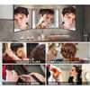 Trifold LED Mirror Self Haircut Makeup Mirror With Light Adjustable Height 3 Way Self Haircut Mirror Hd Glass 3 Way Mirror