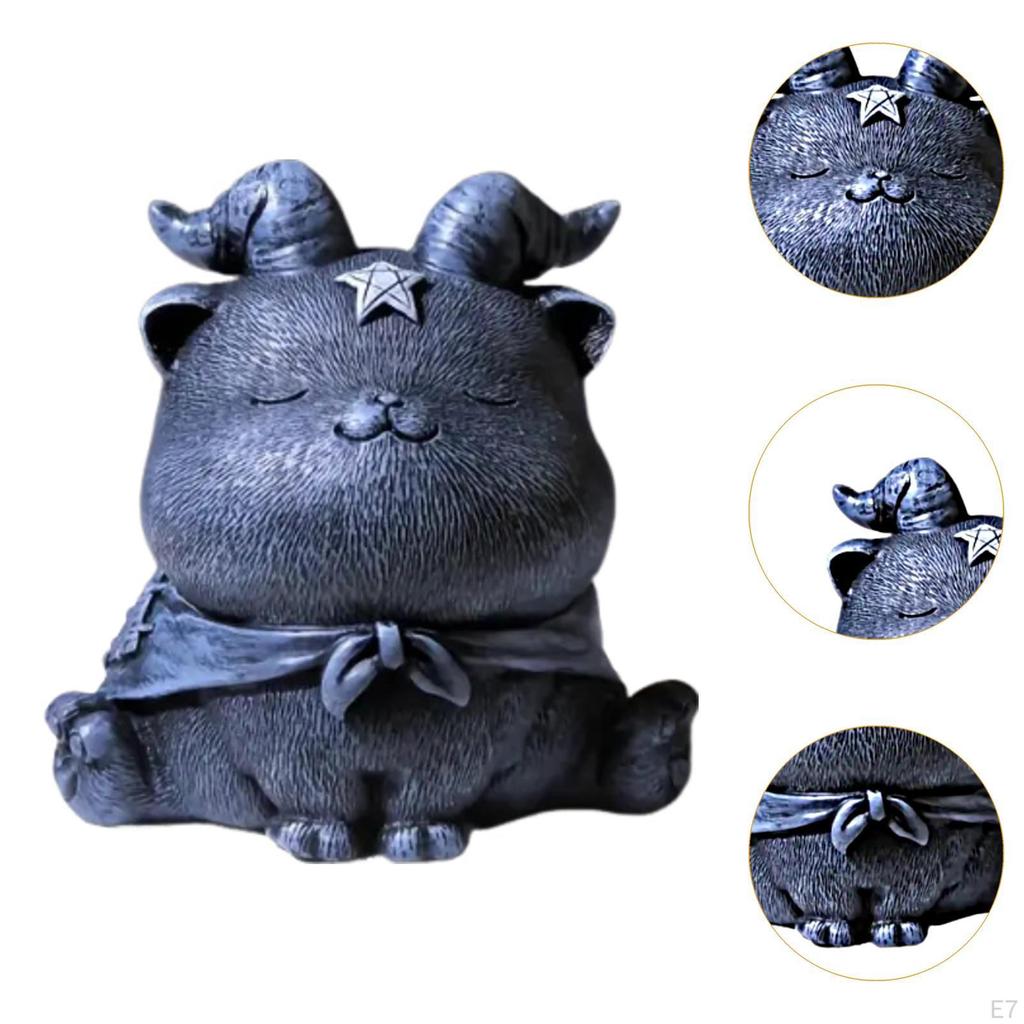 Cat Figurine Resin Tea Pet Gift for Enthusiasts Home Accent Table Sculpture Study Shelf