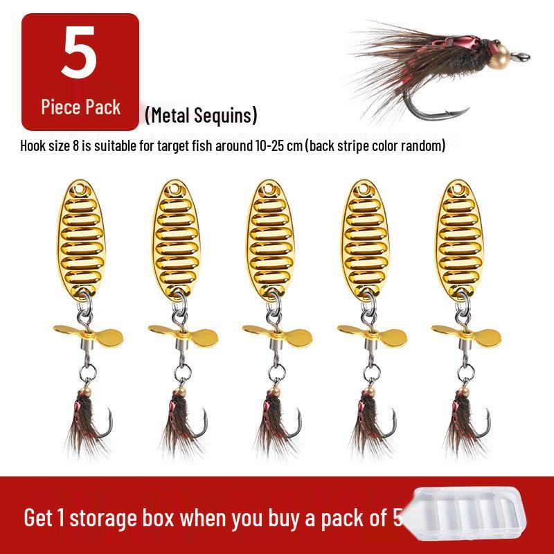 Micro Sequins Casting Iron Fly Fishing Hook Set for Minnows, White Stripes, Crucian Carp, and Freshwater Fish Lures