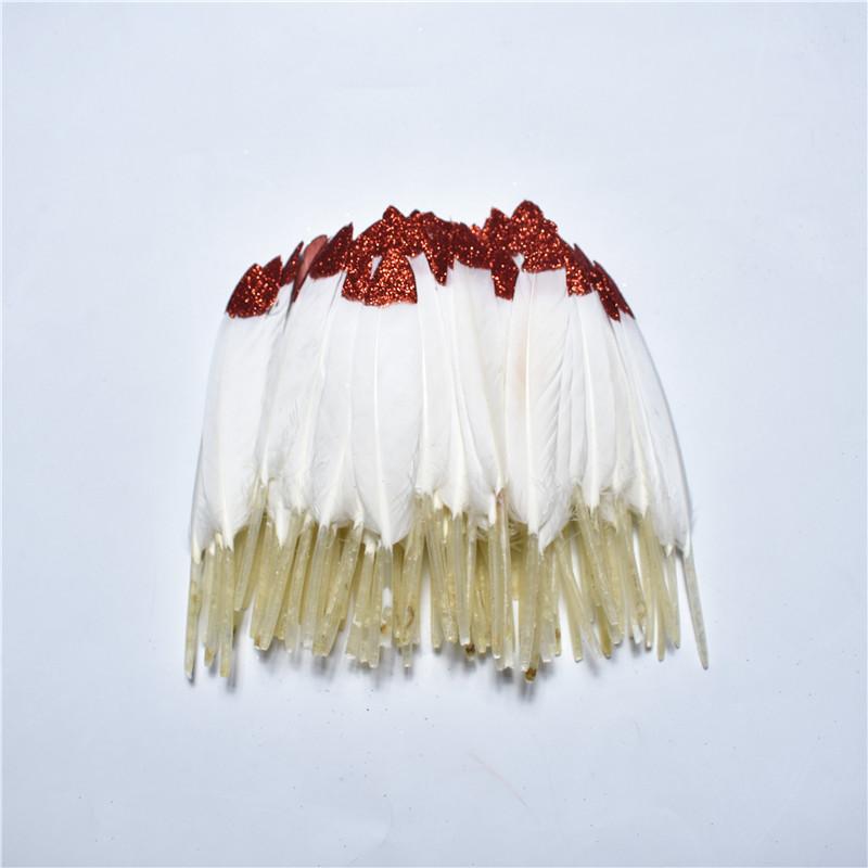 10/20 Stück Goldene Entenfedern DIY Handarbeit Dekoration Hochzeit Hut Federn für Schmuckherstellung Traumfänger Federn Basteln 10-15CM