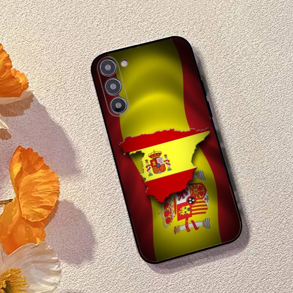 S-Spain Flag F-Football Fan Support Phone Case Silicone Soft For Samsung Galaxy A73,A72,A71,A70,A53,A52,A51