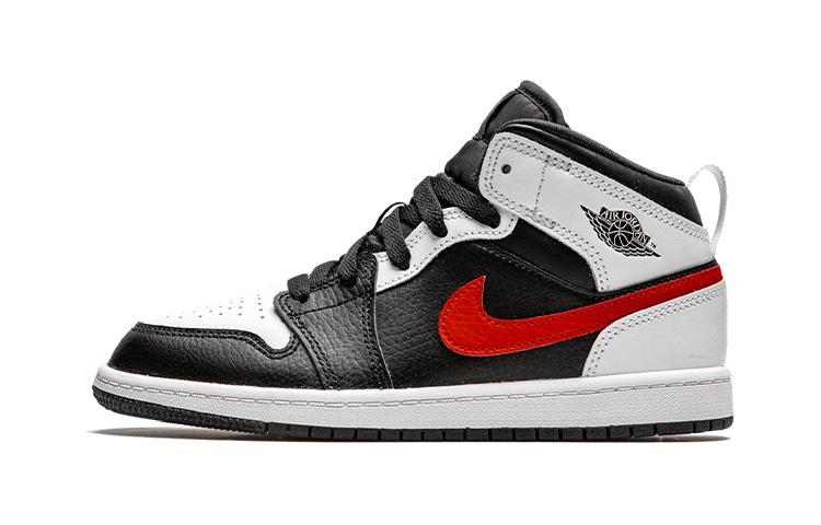 Jordan 1 Mid Белый Черный Чили Красный PS 640734-075 33.5
