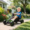 Pedal Go Kart for Kids Aged 3-6 Years, with Freewheel System, Brake, EVA Anti-Slip Wheels, Green