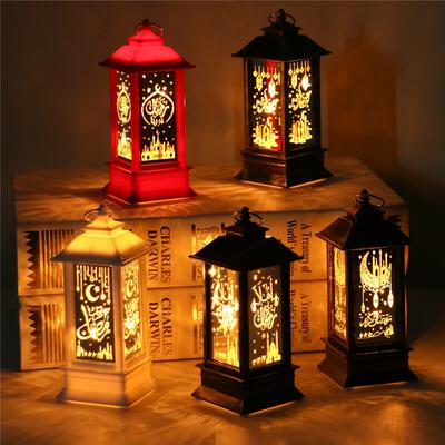 LED Glass Lantern Home Decoration Muslim Lantern Decoration Decorations Scene Layout Props For Eid al-Fitr