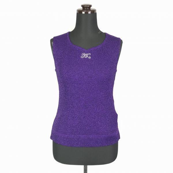 

Бирка прикреплена Сделано в Японии GK Itariya Стразы Район Ламе Майка Фиолетовый 9/M(ИСПОЛЬЗОВАЛ)