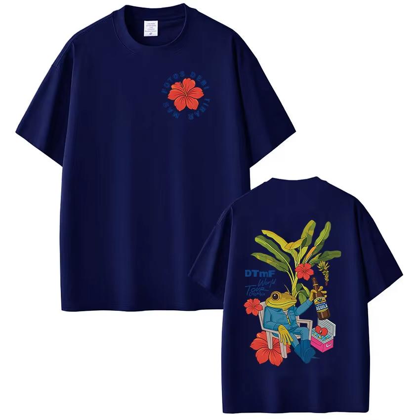 T-shirt Rapper Bad Bunny Debi Tirar Mas Fotos DTMF World Tour T-shirts Femmes Unisexe Mode Vintage Hip Hop T-shirts Streetwear