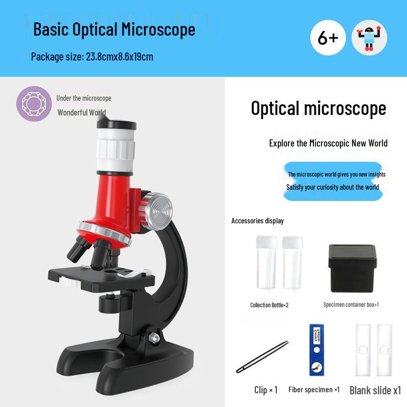 Hochauflösendes biologisches Mikroskop für Kinder im Alter von 6-12 Jahren: Ideal für den Unterricht über Zellen, Bakterien und Mikroorganismen in Grund- und Mittelschulen