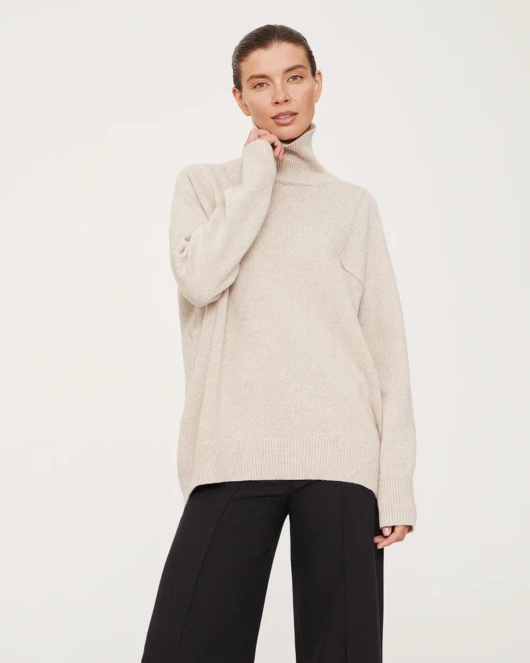 High Neck Loose Sweater for Women - Autumn/Winter European/American Style