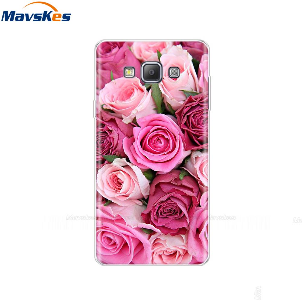Silicon Phone Case For Samsung Galaxy A3 2015 Flower Cat A300 Soft TPU Back Cover For Samsung A3 2015 A300H A3000 SM-A300F pop