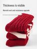 Chaussettes Bébé Doublées Velours Automne/Hiver: Nouveau-né à un an, Rouge pour le Nouvel An.