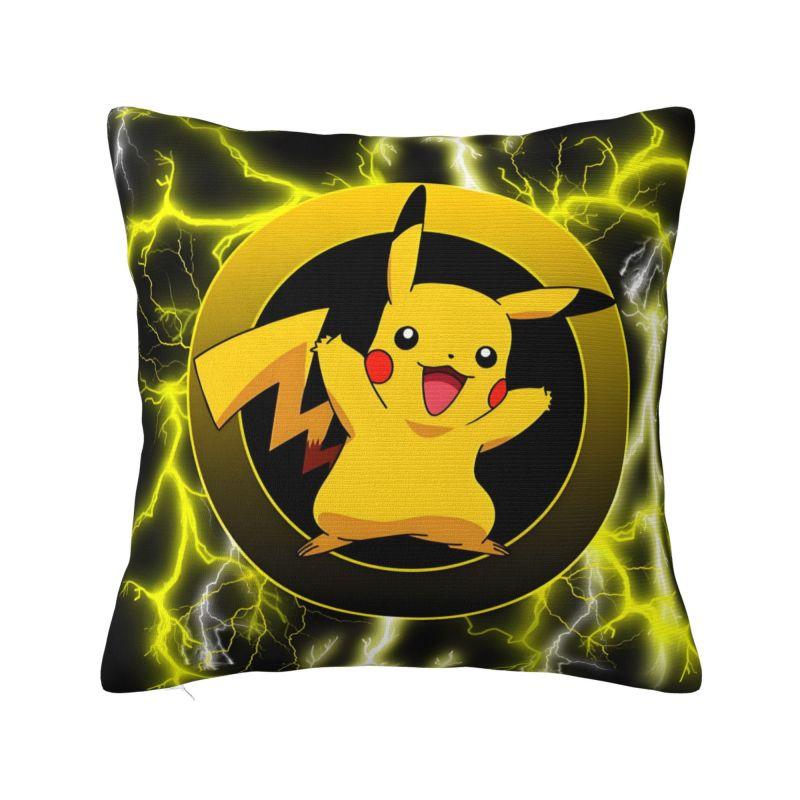 Custom Pikachus Anime Game Modern Throw Pillow Cover Cartoon Manga Chair Cushion